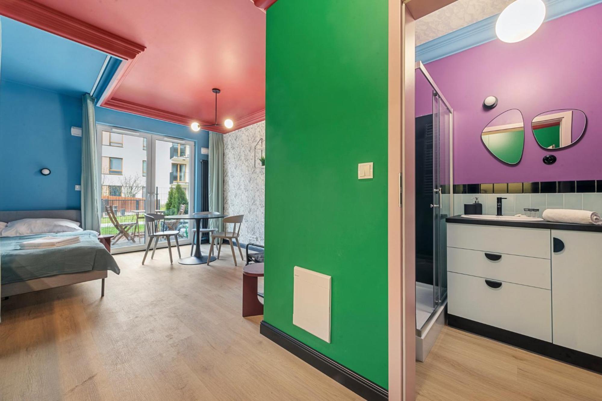Ferienwohnung Colorful Apt Close To The Center Great Location Warschau Exterior foto